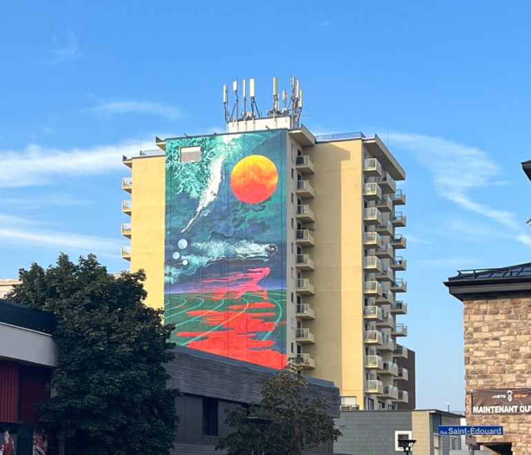 Une fête citoyenne pour célébrer la création de la murale au centre-ville!